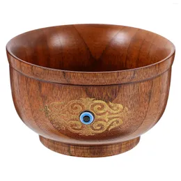 Dinnerware Sets Ethnic Style Wooden Bowl Natural Household Mongolian Wood Anti Scalding Milk Tea Sour Jujube Butter