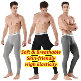 Roupa interior térmica masculina inverno grosso leggings calças masculinas longo johns casa pijamas calças inferiores