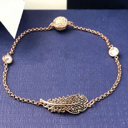 DHgate.com:Rose Gold Magnetic Feather Bracelet with Black DHgate.com:Rose Gold Magnetic Feather Bracelet with Black
