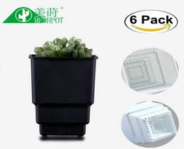 메쉬 포트 6pack 플라스틱 하이웨이스트 플라워 냄비 깊이 두꺼운 정원 냄비 화재 컨테이너 뿌리 제어 기술 냄비 T2007261562