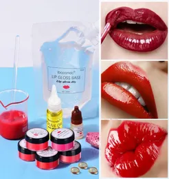 DIY Lip Gloss Base Gel Set fuktgivande lipglans basmaterial Säker handgjorda flytande läppglansglasyrsmakeup set2831533