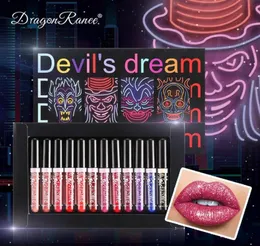 Lipgloss Halloween-Glasur-Set, 12 Farben, sexy Damen-Lippenstift, wasserdicht, langlebig, feucht, lebendig, bunt, Lipgloss-Make-up4105997