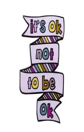 It is ok not to be ok pin mental health awareness badge depression suicide prevention brooch stop the silence pins emotional jew4578119