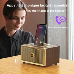 Speakers Home Wooden OneDer Vintage Bluetooth Speaker Home High Volume Stereo Extra Bass Mode Card Radio Subwoofer Sound Caixa De Som