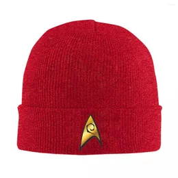 Berets S-Startreks Caps for Women Mężczyzn Mężczyzny Autumn Winter Hat Acryl Crochet Cap