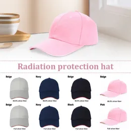 UNISEX Anti Radiation Cap Ochrona EMF 68 Pełne srebrne włókno RFID Elektromagnetyczny kapelusz baseball 240111