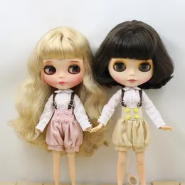 ICY DBS BLYTH DOLL衣服ピンクイエローパンツストラップショートパンツおもちゃスーツ240111