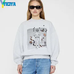 Yiciya Hoodie AB marka klasyczna magiczna man nadruk bluza damskie ubranie zimowe bluzy z bluzy z długim rękawem sweter Y2K Hood Design