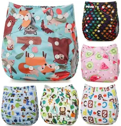 9pcs Baby Cloth Diaper Reusable Nappy Standard Hookloop Washable Real Diaper9 Diapers Easy To Use 240111