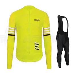 세트 2022 Rapha Cycling Jersey Cycling Suit Road Bike Long Spring Spring Fall Cycling Top Triatlon Tights Cycling Shirt