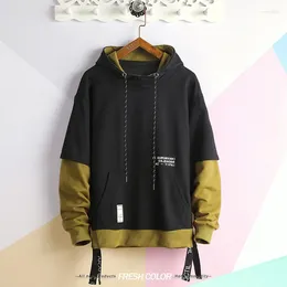 Felpe con cappuccio da uomo stile autunno primavera 22 2024 felpa con cappuccio da uomo hip-hop punk pullover streetwear moda casual abbigliamento taglie forti asiatiche