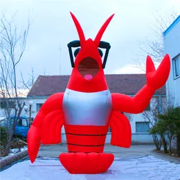 wholesale Inflatable Lobster With LED Strip Inflatables Seafood Inflatables Balloon With Blower For City Parade Decoration 001