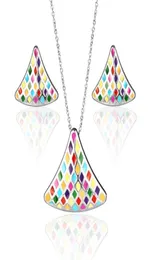 Conjunto de joias de aço inoxidável OUFEI colar brincos para mulheres colar jóias9558007