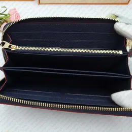 Långa kvinnliga plånbokväskor designer plånböcker lyxiga plånböcker mode korta plånböcker präglade blomma mynt handväska äkta läderkorthållare koppling lady väskväskor väskor