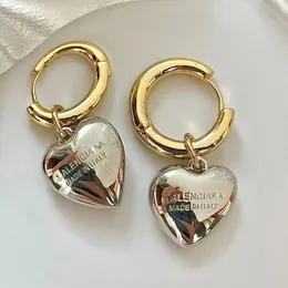 Pendientes Diseñador para mujer S925 Corazón Colgante Aro Letra B Colorido Metal Stud Stud con caja para regalo de joyería de fiesta