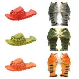 Designer glider män kvinnor tofflor gummisandal platta blommor jordgubbe tiger gröna röda vita skor strand utomhus blomma flip flops