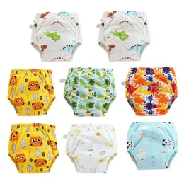 8PC Baby Reusable Diapers Panties for Children Training Adjustable Size Washable Breathable Ecological Diaper 240111