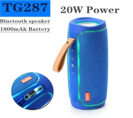 20W High Power Bluetooth Speaker TG287 Waterproof Portable Column For PC Computer Speakers Subwoofer Boom Box Music Center FM TF3129189