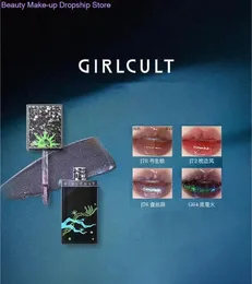 Girlcult Mirror Lip Glaze Nonstick Cup Chameleon 편광 립스틱 보습 필름 뷰티 메이크업 240111