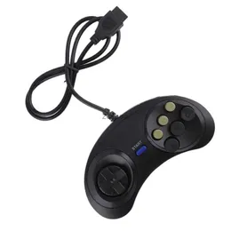 Kontrolery gier joysticks klasyczne przewodowe 6 przycisków Joypad obsługuje kontroler gier dla Sega MD2 Mega Drive Gaming Akcesoria uniwersalne zdalne sterowanie