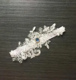 Giarrettiera sexy per le donne Principessa Cosplay Accessori da sposa Festa nuziale in pizzo floreale Gamba Anello Giarrettiere ad anello Cristallo blu4221529