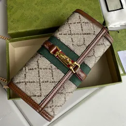 Mini Wallet Crossbody Chain Small Square Bag Multiple Slots Long Wallet