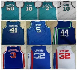 최고 품질 44 권총 피트 마라 비치 3 Abdur Rahim 10 Mike Bibby 50 Reeves Julius Erving 3 Drazen Petrovic Jason Kidd 농구 je1065987