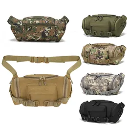 Bolsa de cintura camuflada tática, pochete para esportes ao ar livre, caminhadas, corrida, cintura NO11-422