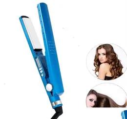 Hair Brushes Nano Titanium Hair Straightener Curler Flat Iron Lcd Tool For Salon Styling Fast Heating Brush Wand3025 Drop Delivery6219939
