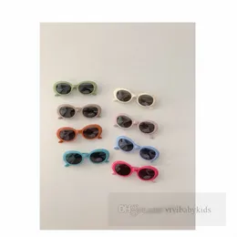 Children oval sunglasses fashion boys sunscreen concave shaped glassess girls Polarizing goggles kids beach holiday sunblock shade Z6667