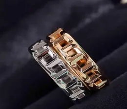 Ti ffany 2022 Men and Women double Ring 925 Sterling Silver Plated 18K Gold Xiao Zhan039s同じワイドホローリングスムース6990789の販売