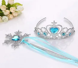 Schneeflockenband Zauberstäbe Kronenset Feenstab Mädchen Weihnachtsfeier Edelsteinstäbe Zauberstäbe Kranz Stirnband Tiaras Prinzessin COS Requisiten 1130057