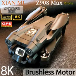 Drönare för Xiao Mi Z908 Max Drone Brushless Motor 8K GPS Professional Dual HD Aerial Photography FPV Hinder Undvikande Kvadrotor