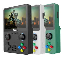 X6 Lettore di gioco portatile con schermo IPS da 35 pollici Doppio joystick 11 simulatori Console video GBA per regali per bambini 240111