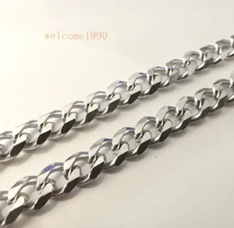 1832 inch choose lenght whole 5pcs silver 45MM WIDE stainless steel curb link chain necklace for women mens gifts shiny smoo8920463