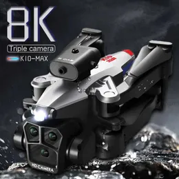 Drones New K10 max Drone Three Camera 4K Professional 8K HD Camera Obstacle Avoidance Aerial Photography Foldable Quadcopter Gift Toy