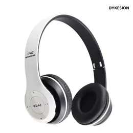 Hörlurar/headset p47 trådlös Bluetooth hörlurar headset musik stereo telefon hörlurar spel datortelefon mp3 universal headset för barn gåva