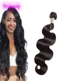 Cabelo humano malaio cor natural 1030 polegadas onda corporal profunda onda de água crespo extensões de cabelos retos virgem tramas tintura5488899