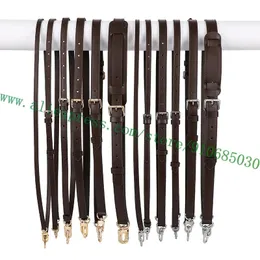 Top Quality Coffee Brown Smooth Calf Leather Bag Strap For Designer Handbag Duffle Purse Shoulder Carry Belt Parts Replacement 240111