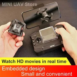 Drones V2 Mini UAV WIFI FPV Drone 4K Folding Quadcopter With Camera Fixed Pressure RC Helicopters Embedded Design Toy Gift Free Return