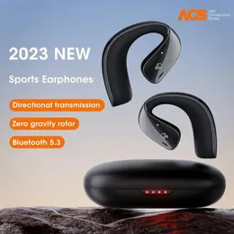 Fones de ouvido Niye Air Conduction Bluetooth 5.3 Fones de ouvido abertos clipe de ouvido sem fio com microfone esportivo para Android IPhone Samsung