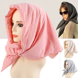 Women Hood Scarf Winter Scarves Quilted Puffy Headscarf Thicken Down Cotton Towel Cap Keep Warm Shawls Windproof Hijab 240111