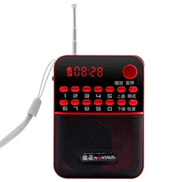Radio Digital Display Radio äldre Mini Portable Small Audio TF Card Högtalare Mp3 Player Walkman stöder TF Card / U Disk Playback