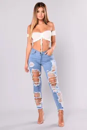 Women's Jeans 2024 Y2k Summer Fall Ripped Blue Skinny Stretch Indie Street Hipster Denim Pencil Pants S-3XL Clothes