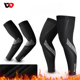 Inverno térmico perna aquecedores bicicleta punhos homens ciclismo gota perna sacos de compressão meias aquecedores de braço mangas punhos esportes leggings 240112