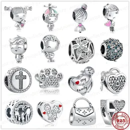 new gift 925 Sterling Silver Metal Beads Girl Boy Teenager Charm Charm Fit Original pandoras Charms silver Bracelets DIY Women Jewelry