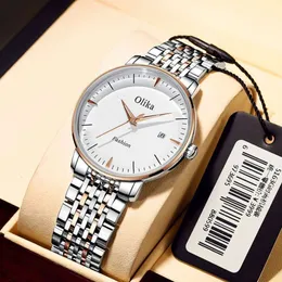 Olika Swiss Brand Minimalist Businest Stret Strip Waterproof Hollow Men's Mechanical Watch用の完全に自動
