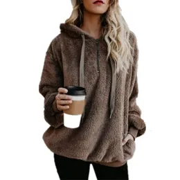 Kawaii S-5XL Women Hoodies Zipper Girl Winter Loose Fluffy Women's Hooded Jacket Warm Outterwear Coat Cute Sweatshirts 240112