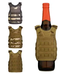 창의적인 전술 맥주 음료 병 쿨러 조끼 Molle Mini Hunting Vests 모델 컵 소매 음료 냉각기 조절 가능한 어깨 2991939