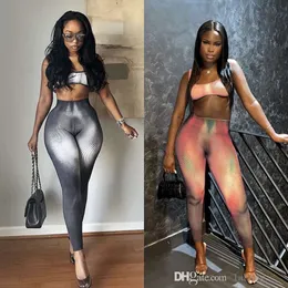 Sexy Tracksuit Women 2024 Summer New Two Piece Set Tank Top Sports Vest And High Waist Tight Pants Sets 2Pcs Suit Outfits